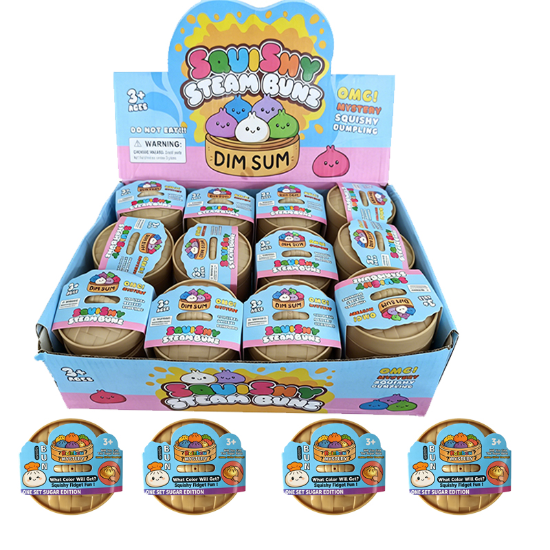 Kids Toys Dumplings - 실감나는 미니 만두 스퀴즈 장난감, 대나무