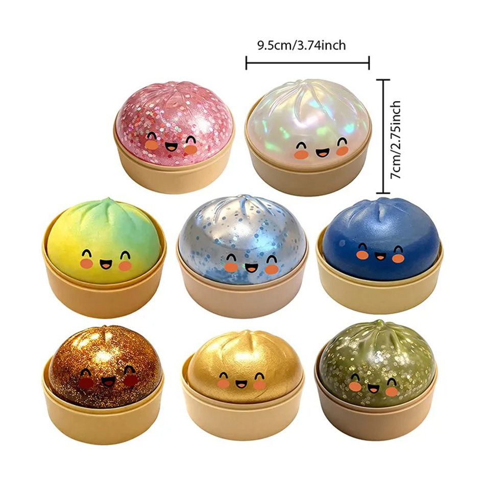 Kids Toys Dumplings - 시뮬레이션 플래시 만두 압력볼 느린 반동