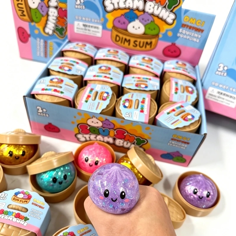 실감나는 미니 만두 스퀴즈 장난감, 대나무 찜기 포함, - Kids Toys Dumplings 리뷰 및 가격