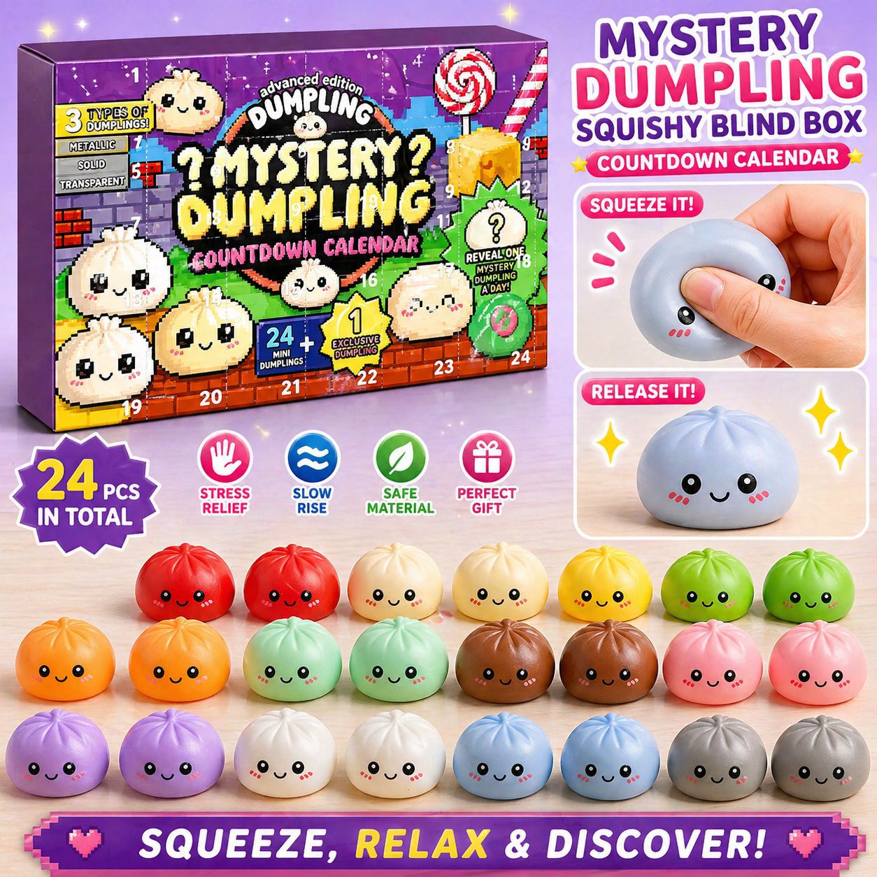 서프라이즈 덤플링 블라인드 박스 카운트다운 캘린더 24 - Kids Toys Dumplings 리뷰 및 가격