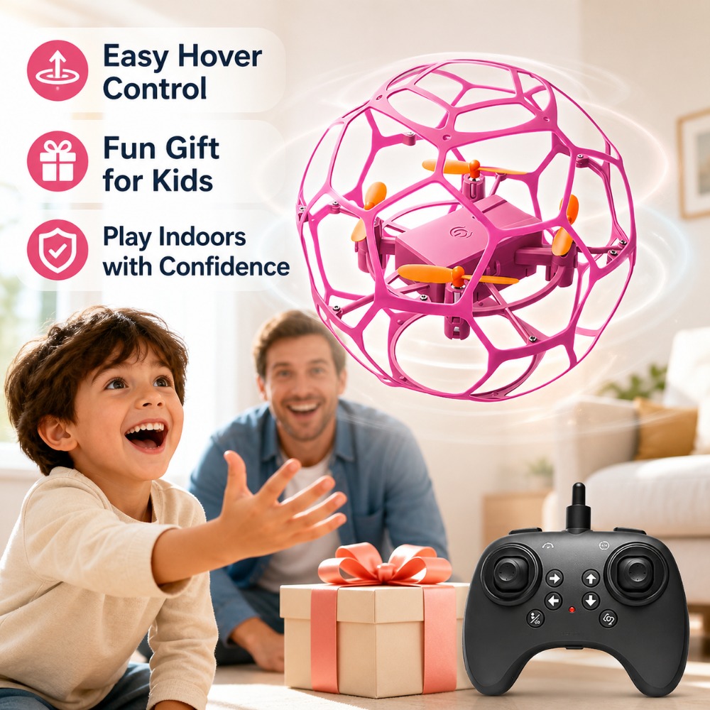 LED 조명이 장착된 축구공 모양의 RC 드론 쿼드콥터 - Kids Toys Under $10 리뷰 및 가격