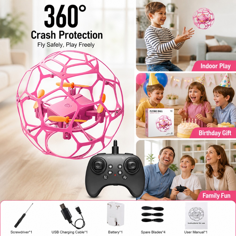 LED 조명이 장착된 축구공 모양의 RC 드론 쿼드콥터 - Kids Toys Under $10 리뷰 및 가격