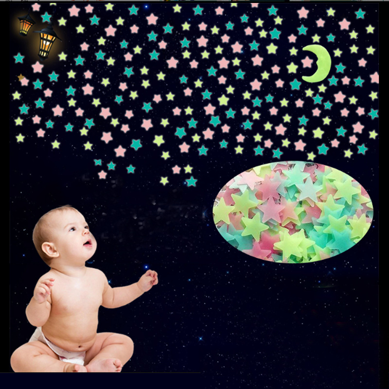 야광 3D 별 스티커, 어린이 침실 형광 다채로운 별  - Glow In Dark Stars 리뷰 및 가격