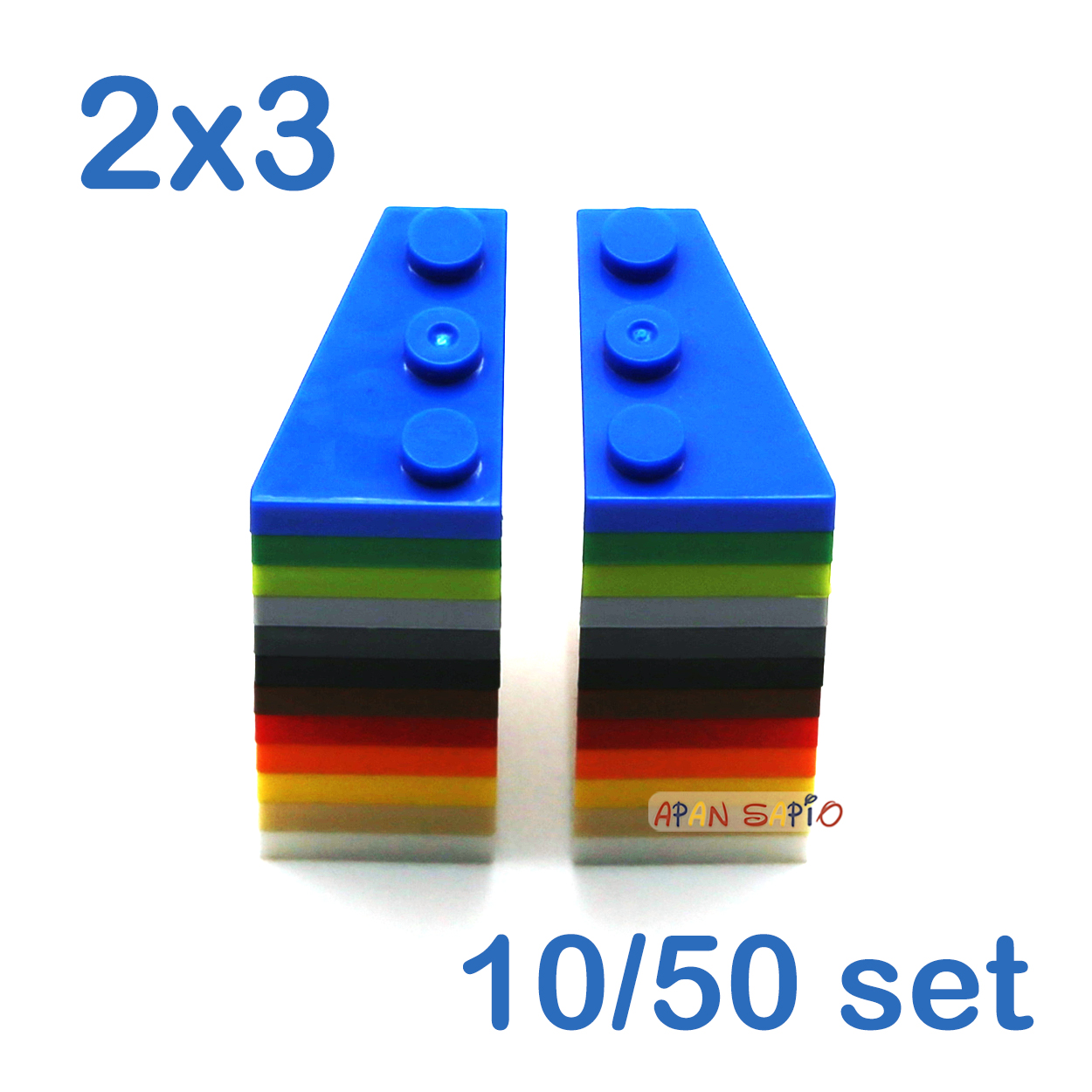 10/50set DIY 빌딩 블록 벽돌 웨지 2x3 도 - Kids Toys Under $10 리뷰 및 가격