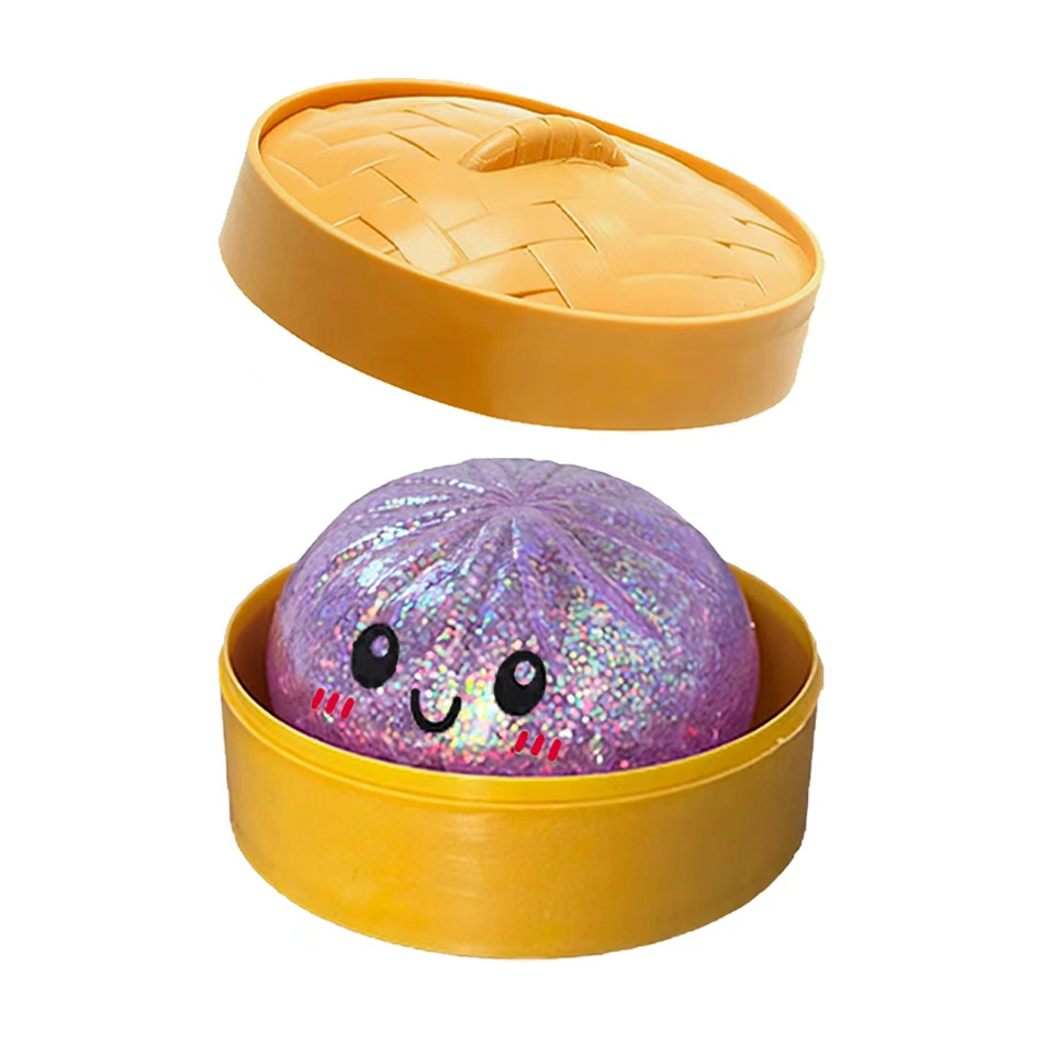 희귀한 골드 플래시 만두 모양 압력볼 느린 반동 소프트 - Kids Toys Dumplings 리뷰 및 가격